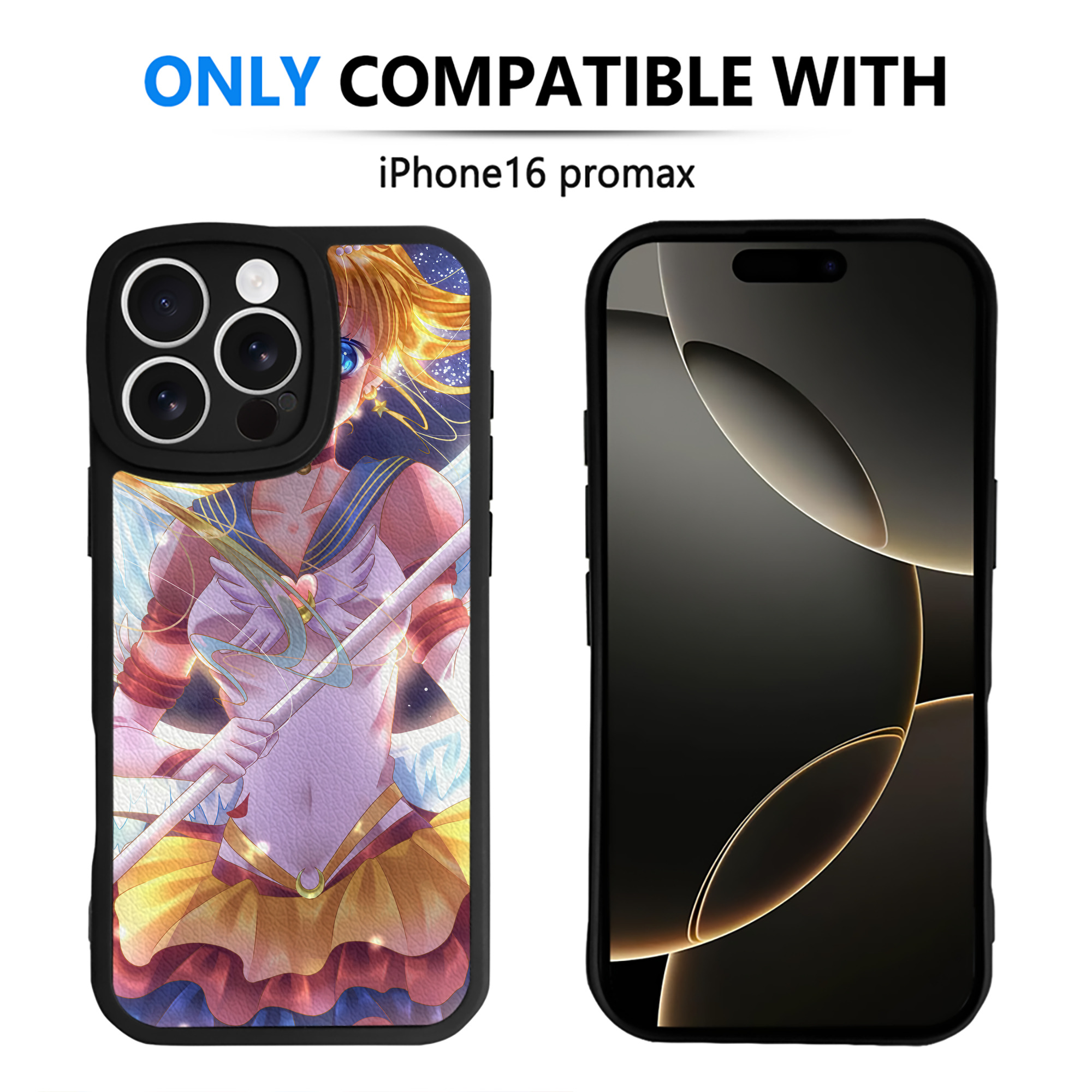 （画像用） 美少女戦士セーラームーン Sailor Moon 【iPhone 16シリーズ対応】シリコンスマホケース（レザー調） 材質：シリコン